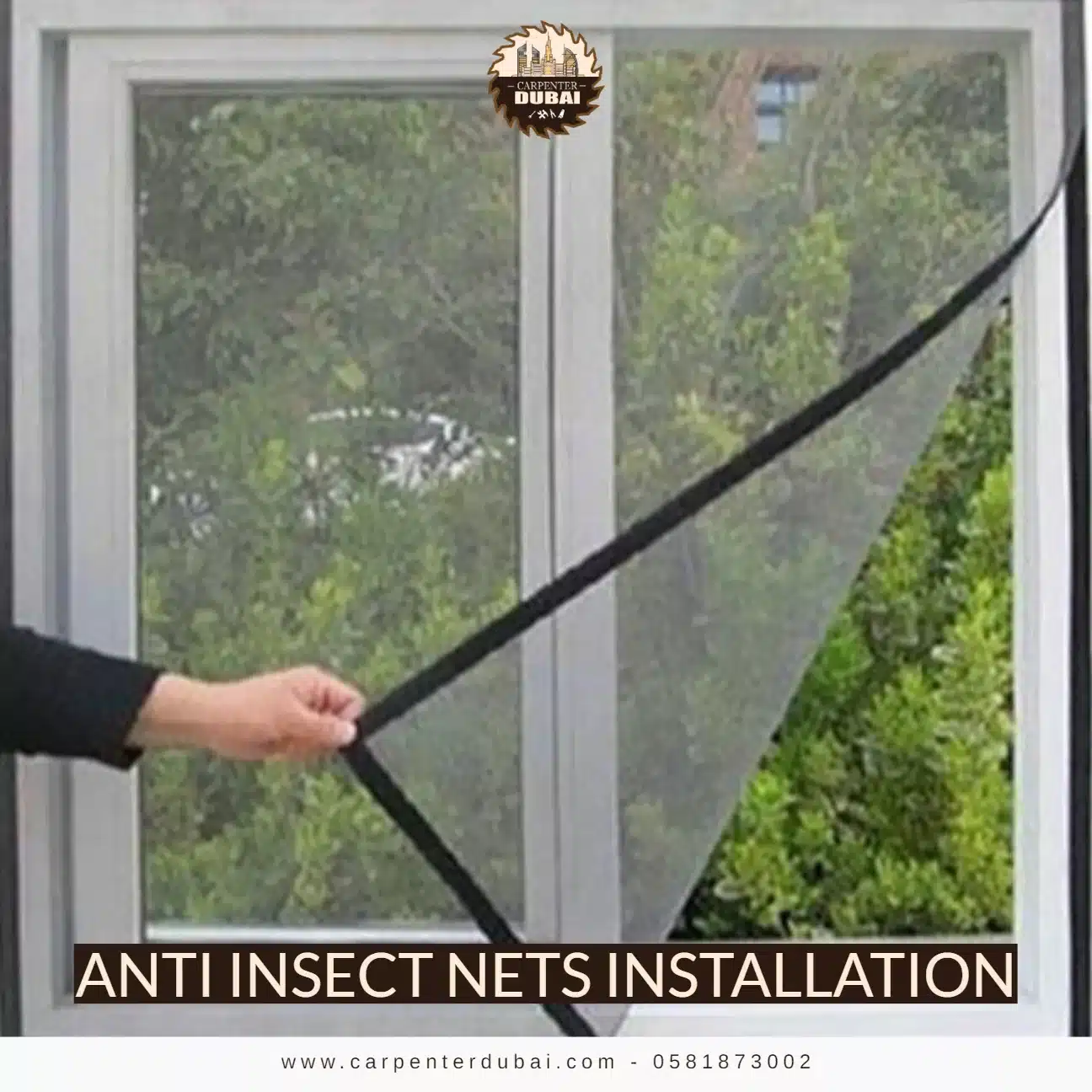 Anti Insect Nets Installation - 0581873002 - Carpenter Dubai