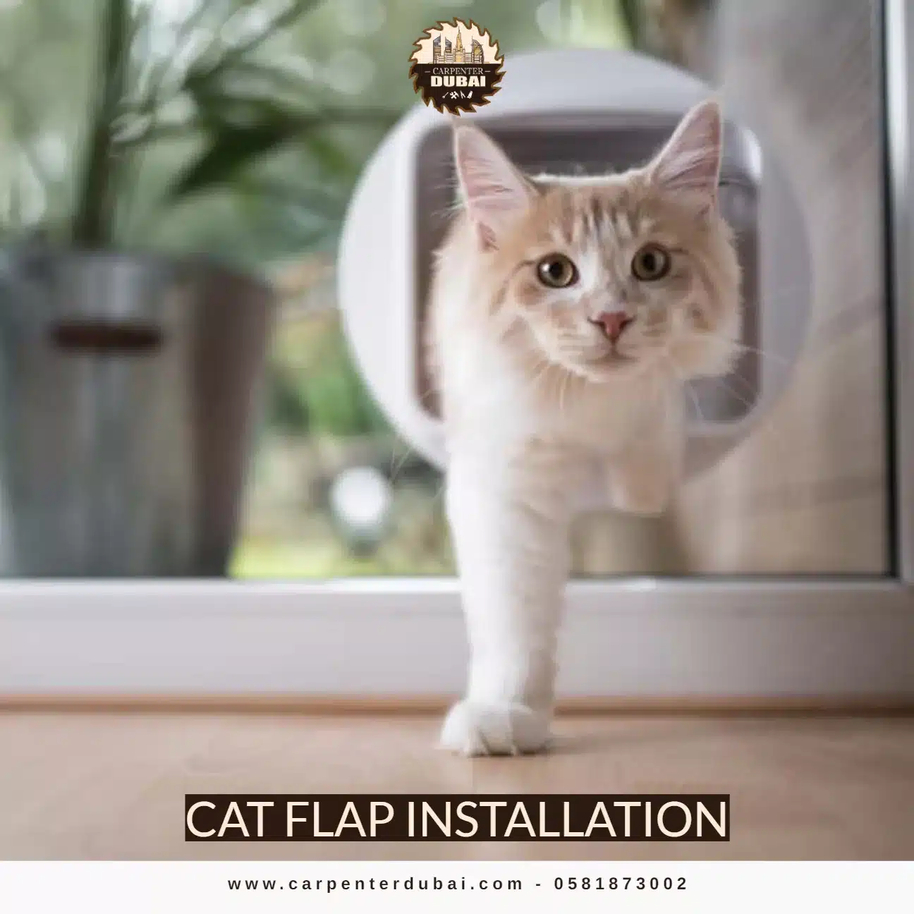Cat flap installation