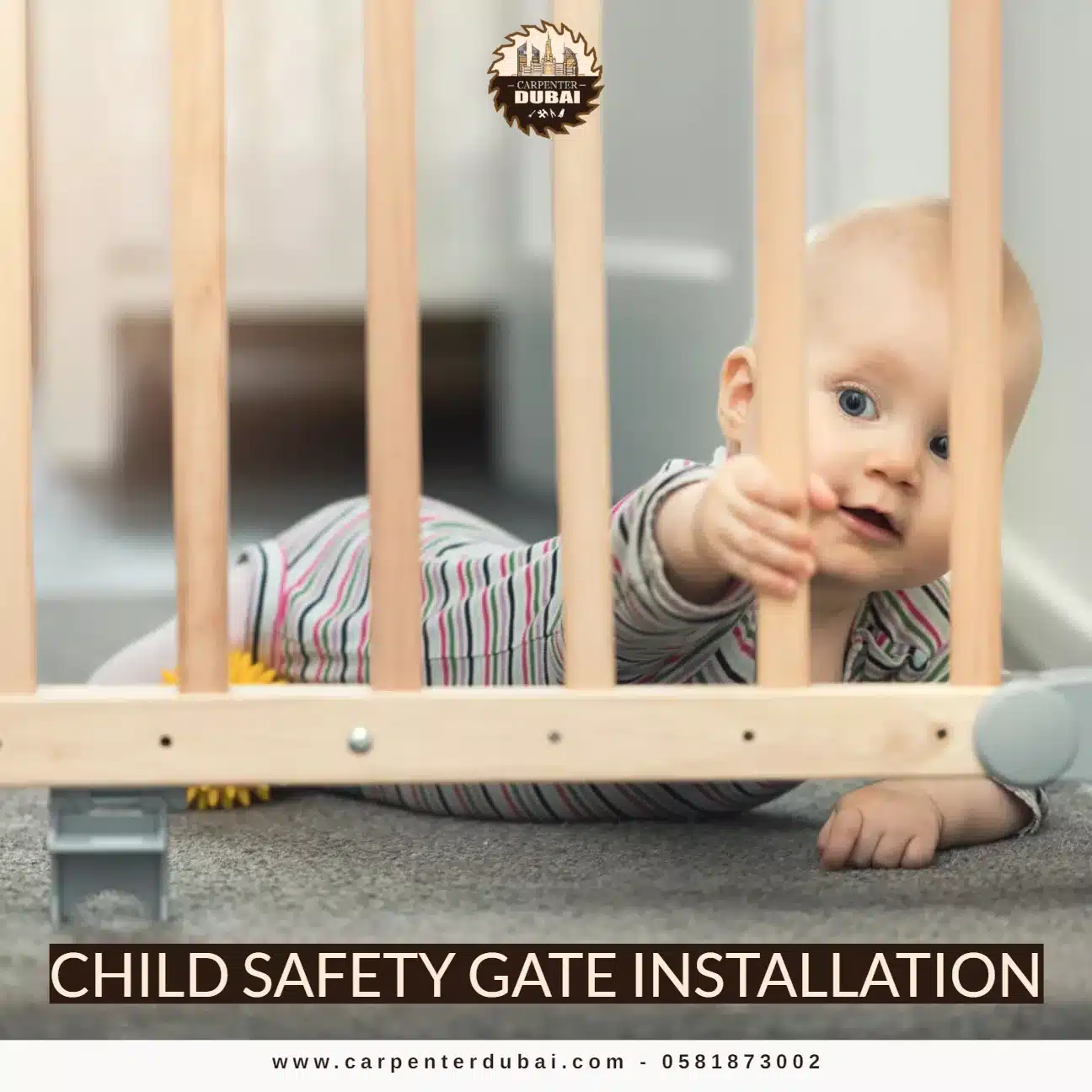 Child safety gate installation